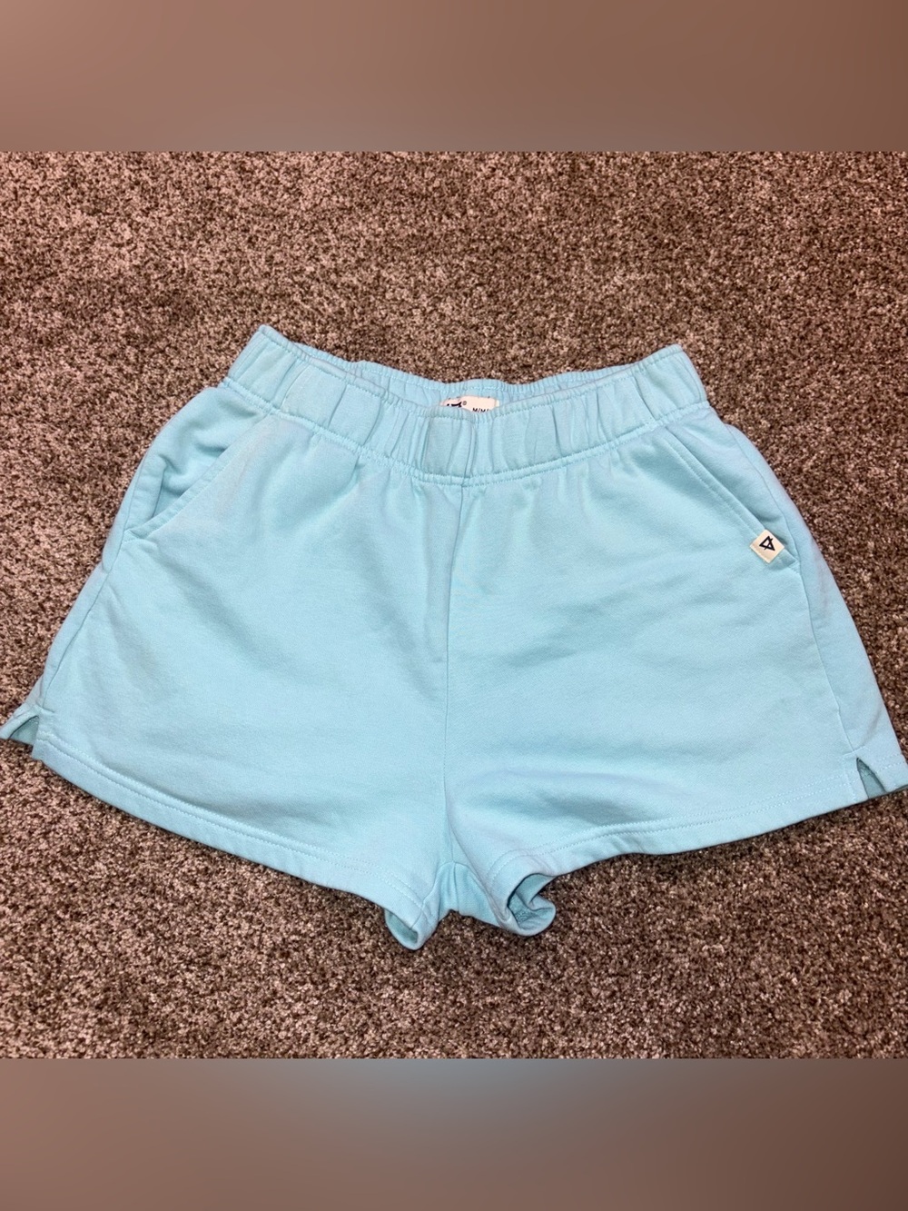 Liv Outdoor Light Blue Fleece Lounge Shorts Medium